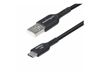 StarTech.com 3A USB 2.0 USB-A to USB-C Charge & Sync Cable, Black, 6, USB2AC6INCHBK                 , 41982690, Cables