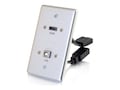 C2G Single-Gang USB & HDMI Wall Plate, Aluminum, 39874, 35130606, Premise Wiring Equipment C2G Single-Gang USB & HDMI Wall Plate, Aluminum, 39874, 35130606, Premise Wiring Equipment