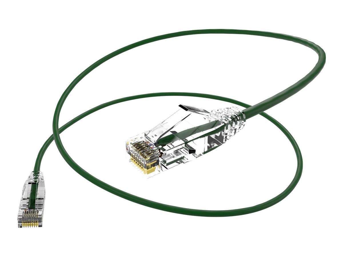Unirise Cs6-09F-Grn 9Ft Cat6 Green Clearfit Slim Snagless 28Awg Patch Cable