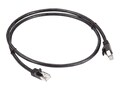 Black Box CAT6A 500MHz UTP PVC Snagless Patch Cable, Black, 3ft, CAT6APCS-003-BK, 38350111, Cables