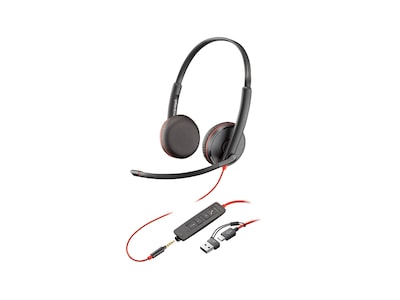 HP Poly BlackWire C3225 Stereo Headset, 8M3X7AA#ABA, 41742525, Headsets (w/ microphone) HP Poly BlackWire C3225 Stereo Headset, 8M3X7AA#ABA, 41742525, Headsets (w/ microphone)