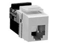 Leviton VoiceGrade QuickPort 6-Conductor USOC Snap-In Connector, 41106-RW6 -, 6769873, Adapters & Port Converters