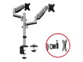 Siig Dual Stacked Monitor Arm Desk Mount for 17 - 32 Displays, CE-MT3R11-S1, 41762619, Stands & Mounts - Desktop Monitors