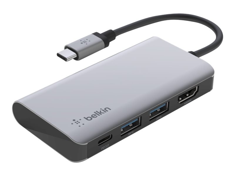 Tilmeld Vind Tyggegummi Buy Belkin USB-C 4-in-1 Multiport Adapter, HDMI, 2x USB-A, USB-C at  Connection Public Sector Solutions