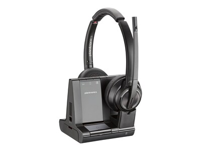 HP Poly Savi 8220 Office Stereo DECT 1920-1930 MHz Headset, 7S4B5AA#ABA, 41739738, Headsets (w/ microphone)