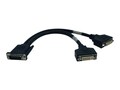 Tripp Lite DMS-59 to Dual DVI-I M F Splitter Y Cable, 1ft, P576-001, 9086226, Cables