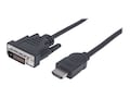 Manhattan HDMI to DVI-D Dual Link A V Cable, 6ft, 372503, 14431899, Cables