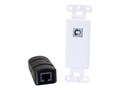 C2G 1-Port USB 2.0 Over Cat6 Wall Plate to Box Extender - up to 150ft, TAA, 54289, 37656521, Adapters & Port Converters