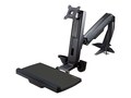 StarTech.com Sit Stand Adjustable Monitor Arm  Desk Mount Workstation with Keyboard Tray for Displays up to 34, ARMSTSCP1, 35523098, Furniture - Miscellaneous