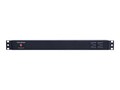 CyberPower Basic PDU 120V 15A 1U RM 5-15P Input 15ft Cord (12) 5-15R Outlets, RoHS, PDU15B2F10R, 11263332, Power Distribution Units