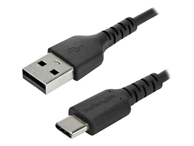 StarTech.com USB A to USB C Charge & Sync Aramid Fiber 60W Cable, Black, 2m, RUSB2AC2MB, 37873690, Cables