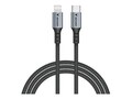 Verbatim Sync & Charge USB-C to Lightning Cable, Black, 3.9ft, 31844                         , 42032773, Cables