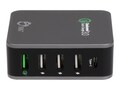 Siig 5-Port Smart USB Charger plus Organizer Bundle with QC3.0 and Type-C, Black, AC-PW1714-S1, 33835688, Charging Stations