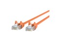 Belkin CAT6 RJ-45 M M UTP 24AWG Snagless Molded Ethernet Patch Cable, Orange, 7ft, A3L980-07-ORG-S, 7626225, Cables