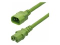 StarTech.com 15A 250V 14AWG IEC 60320 C14 to IEC 60320 C15 PDU Heavy Gauge AC Power Cable, Green, 6ft, 8915-4606-POWER-CORD, 41740332, Power Cords