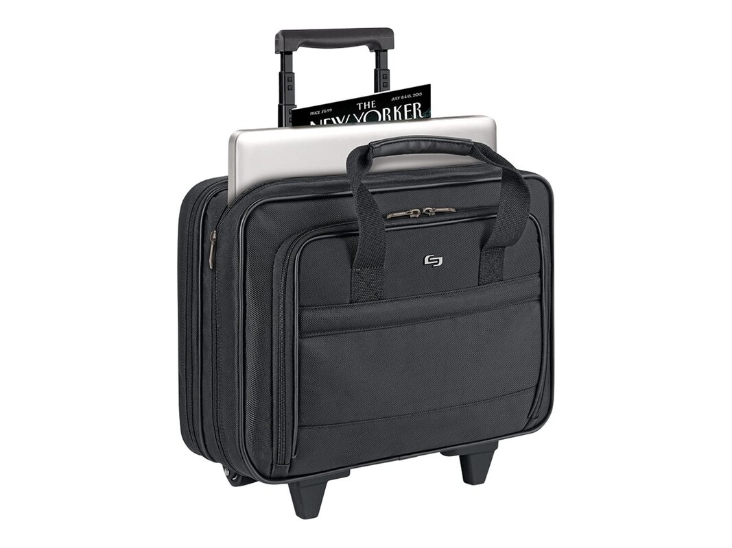 Solo Classic 16 Smart Strap Briefcase Black