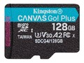 Kingston 128GB Canvas Go Plus Gen4  s A2 U3 V30 microSDXC Card, SDCG4/128GBSP                 , 41967624, Memory - Flash