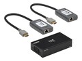 Tripp Lite 2-Port HDMI over Cat6 Extender Kit, Splitter 2x Pigtail Receivers - 4K 60 Hz, HDR, 4:4:4, PoC, 230ft, B127A-002-BHPH2, 41290215, Video Converters, Extenders & Splitters