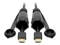 Tripp Lite High-Speed HDMI M M 4K Cable with Hooded IP67 Connectors, Black, 12ft , P569-012-IND2, 36672079, Cables