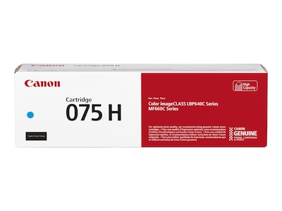 Canon Cyan 075H High Yield Toner Cartridge, 6368C001 , 42037354, Toner and Imaging Components - OEM Canon Cyan 075H High Yield Toner Cartridge, 6368C001 , 42037354, Toner and Imaging Components - OEM