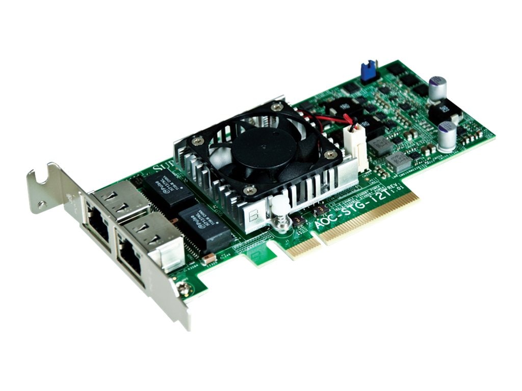 Supermicro 10-Gigabit Networking Adapter PCIe Dual-Port 10GBase 2xRJ45  Copper Low-Profile OEM