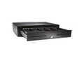 APG Vasario Drawer 16x16 Black 24V 5 Bill 8 Coin Till, Cable Req, VB320-BL1616-B10, 15644204, Cash Drawers