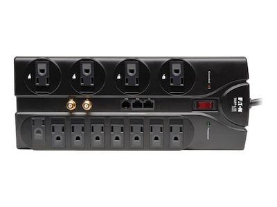 Tripp Lite Protect It! Surge Suppressor (12) Outlets, 8ft Cord, 2880 Joules Modem Fax Coax Network Protection, TLP1208SAT, 15060330, Surge Suppressors Tripp Lite Protect It! Surge Suppressor (12) Outlets, 8ft Cord, 2880 Joules Modem Fax Coax Network Protection, TLP1208SAT, 15060330, Surge Suppressors