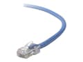 Belkin CAT5E RJ-45 M M UTP 24AWG 350MHz RJ-45 Bootless PVC Ethernet Patch Cable, Blue, 7ft, A3L791-07-BLU, 48958, Cables