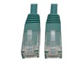 Tripp Lite Premium Cat5 5e 6 1 Gbps 24AWG 550MHz Gigabit Molded Patch Cable, Green, 1ft, N200-001-GN, 34377092, Cables