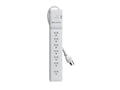 Belkin 7-Outlet 2320J Right Angle Plug Surge Protector w 6ft Cord - Tel Prot - White , BE107200-06, 7074934, Surge Suppressors Belkin 7-Outlet 2320J Right Angle Plug Surge Protector w 6ft Cord - Tel Prot - White , BE107200-06, 7074934, Surge Suppressors