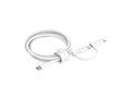 Belkin 60W 480 Mbps 2-in-1 USB-C to USB-C + Lightning M M Braided Cable, White, 1.5m, CAC003FQ1.5MWH                , 41860189, Cables