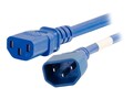 C2G Power Cord C14 to C13 18 3 SJT, Blue, 6ft, 17504, 33614738, Power Cords