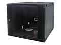 Intellinet 15U 19 Double Section Wall Mount Cabinet, 23.6 Depth, Flatpacked, Black, 713887, 35154237, Racks & Cabinets