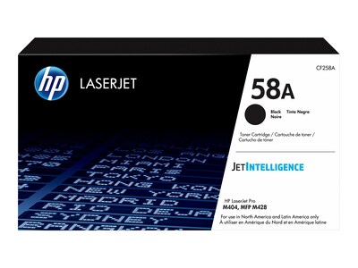 HP 58A (CF258A) Black Original LaserJet Toner Cartridge, CF258A, 37124541, Toner and Imaging Components - OEM