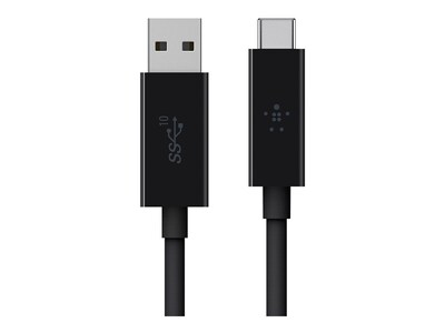 Belkin 10 Gbps USB 3.1 USB-A to USB-C M M Cable, Black, 1m, F2CU029BT1M-BLK, 25876148, Cables