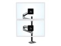 Ergotron LX Dual Stacking Arm Tall Pole, Polished Aluminum, 45-549-026, 34386061, Stands & Mounts - Desktop Monitors