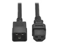 Eaton 20A 250V 12AWG C20 to C21 Heavy-Duty Power Cord, Black, 2ft, P035-002                      , 41910923, Power Cords