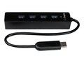 StarTech.com Portable SuperSpeed USB 3.0 4-Port Hub, Attached Cable, ST4300PBU3, 15999259, USB & Firewire Hubs