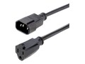 StarTech.com IEC C14 to NEMA 5-15R 10A 125V 18AWG Power Extension Cord, Black, 3ft, 1415R-3F-POWER-CORD, 41510246, Power Cords StarTech.com IEC C14 to NEMA 5-15R 10A 125V 18AWG Power Extension Cord, Black, 3ft, 1415R-3F-POWER-CORD, 41510246, Power Cords