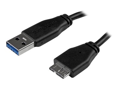 StarTech.com Short Slim SuperSpeed USB 3.0 A to Micro B M M Cable, 6, USB3AUB15CMS, 17818132, Cables