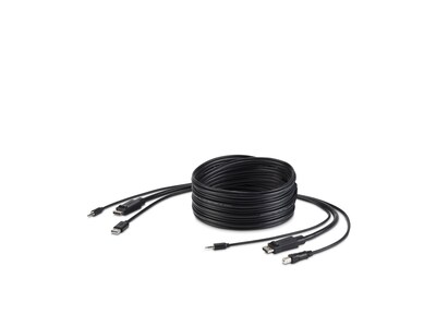 Belkin DisplayPort + USB A B +Audio Combo Cable, 10ft (Bag and Label) , F1D9019B10T, 37429396, Cables