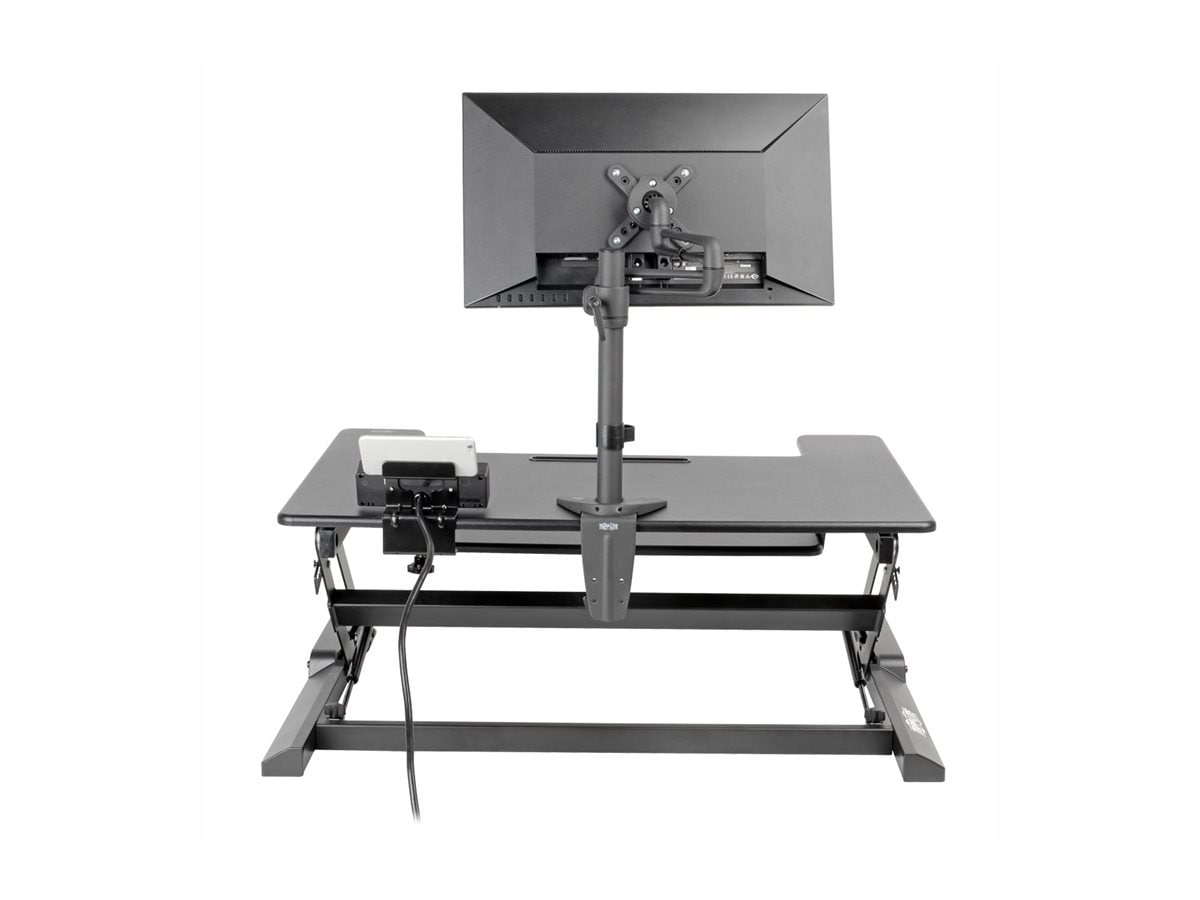 Tripp lite sit stand height adjustable workstation standing desk 36 x 22in hotsell