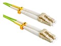 Axiom LC-LC Wide Band 50 125 OM5 Multimode Duplex Cable, Lime Green, 2m, TAA, AXG100288, 41685410, Cables