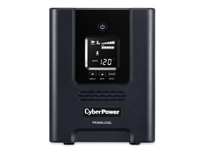 CyberPower Smart App 3000VA 2700W Line-Interactive AVR GreenPower Mini-Tower UPS (PR3000LCDSL), PR3000LCDSL, 16786028, Battery Backup/UPS