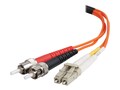 Vertiv Fiber Patch Cable, LC-ST, 50 125, Duplex, Multimode, Orange, 2m, 11055, 13248566, Cables