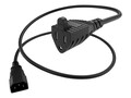 UNC Power Cord 5-15R to C14 10A, Black, 1ft, PWCD-515RC14-10A-01F-BLK, 20021095, Power Cords UNC Power Cord 5-15R to C14 10A, Black, 1ft, PWCD-515RC14-10A-01F-BLK, 20021095, Power Cords