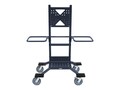 Bretford Manufacturing Explorer Display Cart for Displays up to 86 and 200 lbs w  Handle, Directional Locks, ETCMHD-SB, 41663359, Stands & Mounts - Digital Signage & TVs