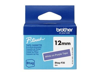 Brother 0.47 IN X 13.1 FT 12 MM X 4 M, BTAGF35, 41962823, Paper, Labels & Other Print Media