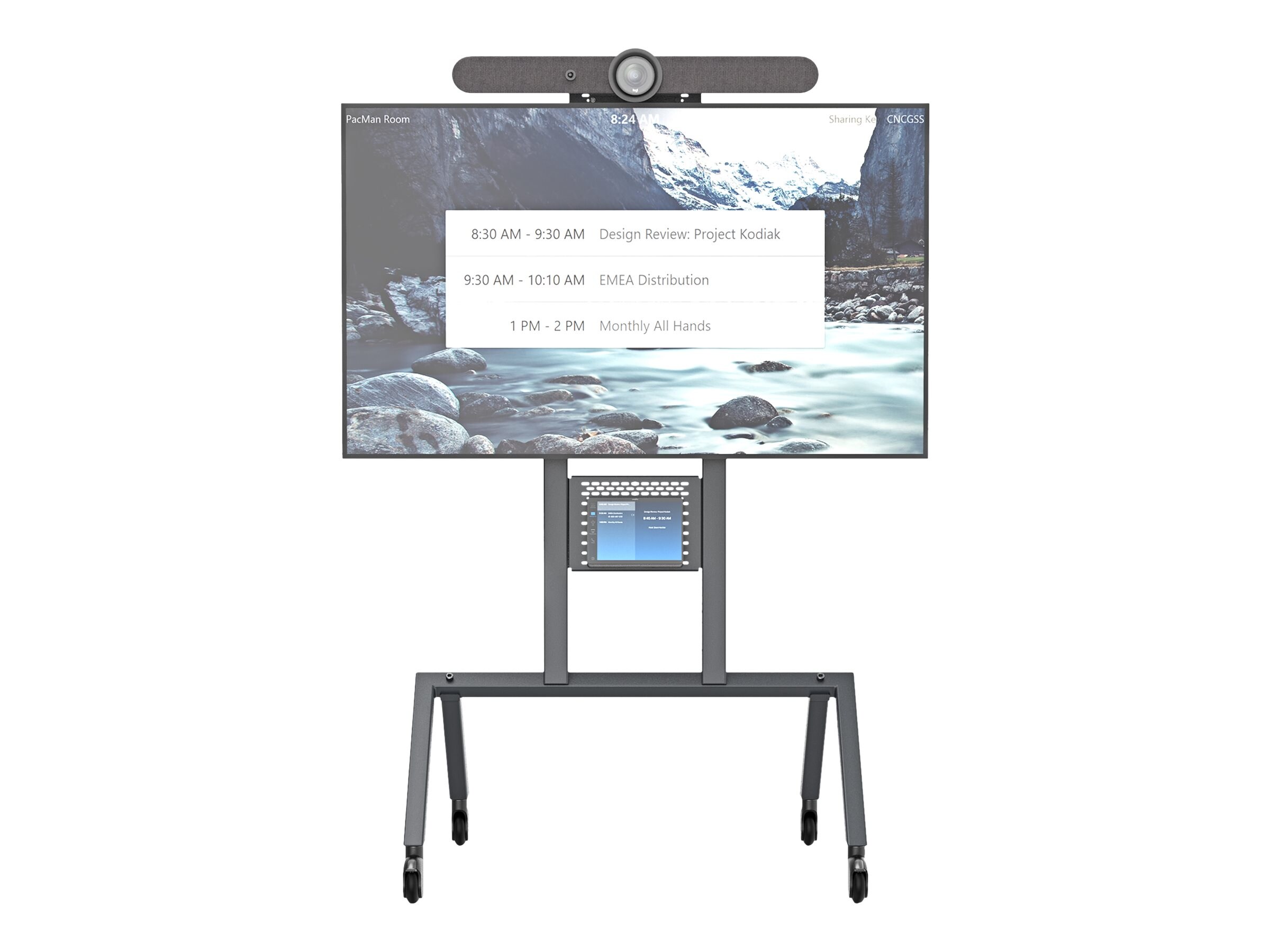 Heckler Design AV Cart for Logitech Rally Bar Black Grey (H730BG)