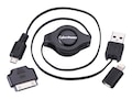 CyberPower USB 2.0 to Micro USB Retractable Cable. 2.5ft with Lightning and 30-pin Dock Adapters, CPU3RTAKT, 32398236, Cables CyberPower USB 2.0 to Micro USB Retractable Cable. 2.5ft with Lightning and 30-pin Dock Adapters, CPU3RTAKT, 32398236, Cables